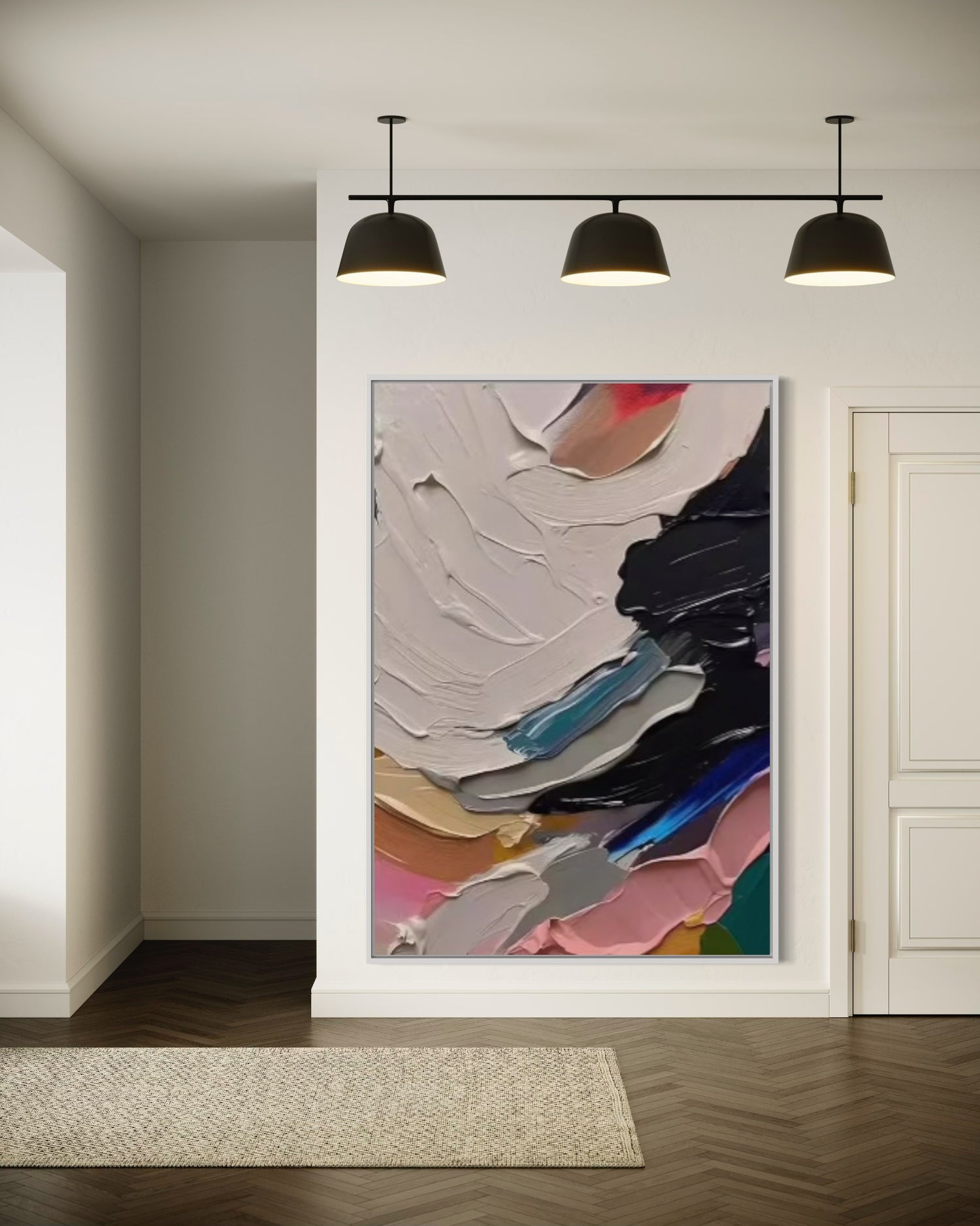 Rhythm of Contrast ピンクウォールアート