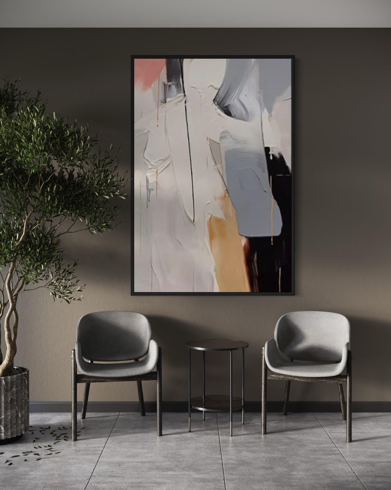 Silent Flow ピンクウォールアート