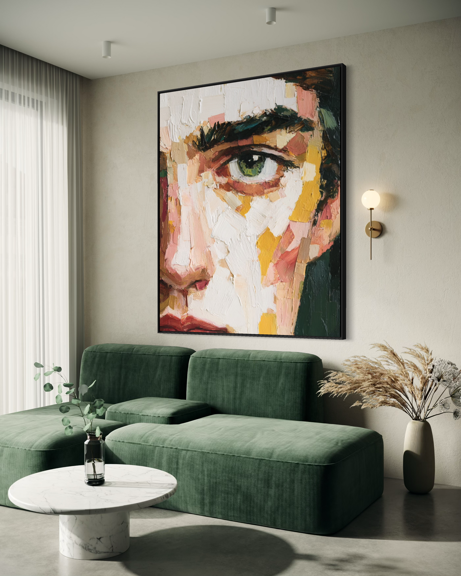 Fragments of Grace غرفة المعيشة جدار الفن