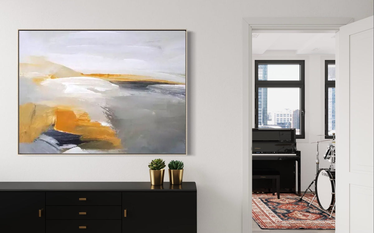 Chrome 2 - Hand Painting Arte de pared horizontal