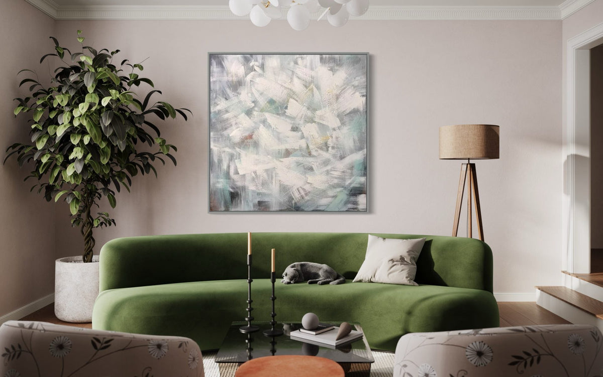 Leisurely - Hand Painting White Wall Art