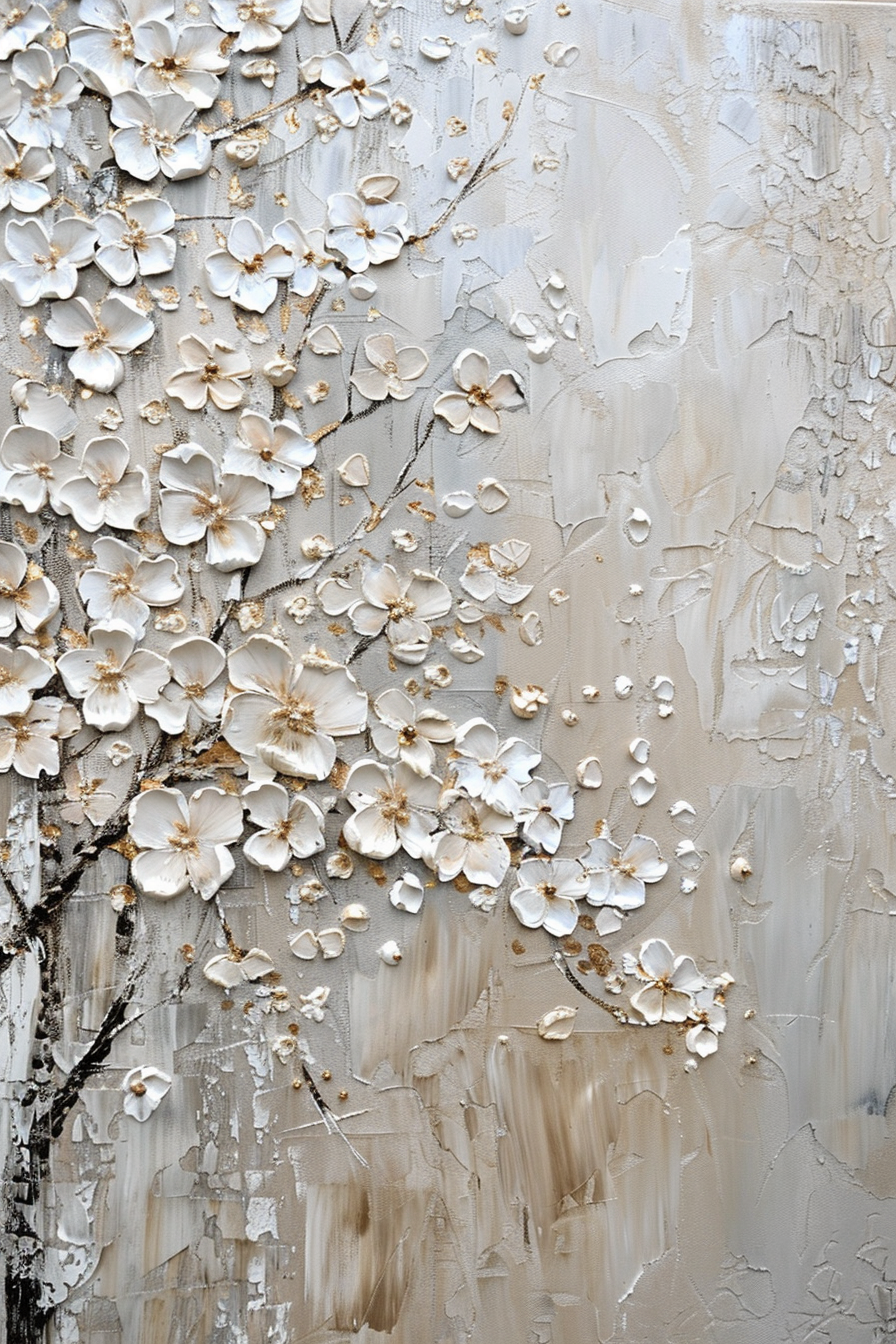 Ivory Petal Relief