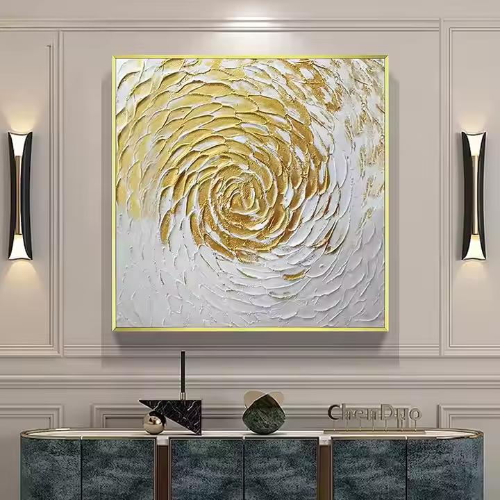 Luxurious Golden Elegance Diptych