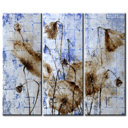 Tall and Radiant Bloom 3 Panel Wall Art