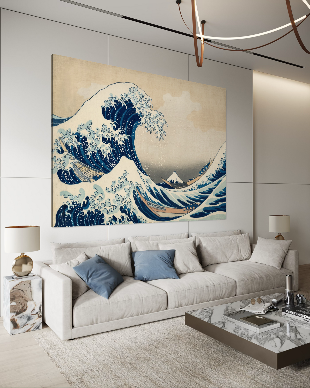 Moonless Tide - Hand Painting Arte da parete orizzontale