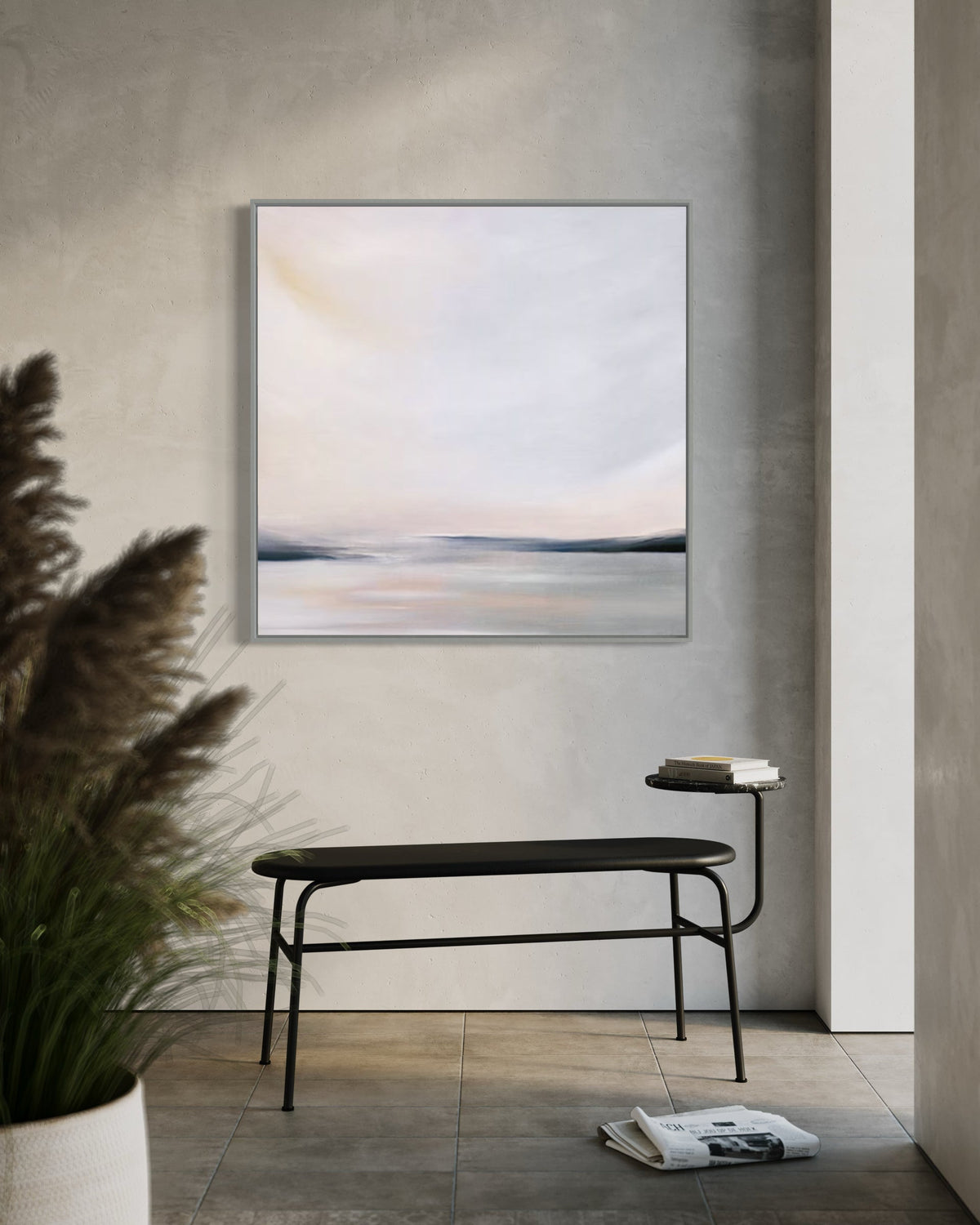 My Dazzled Sight 2 - Hand Painting Rosa Wandkunst