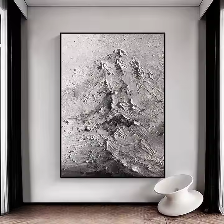 Mysterious Abstract Mountain - Hand Painting