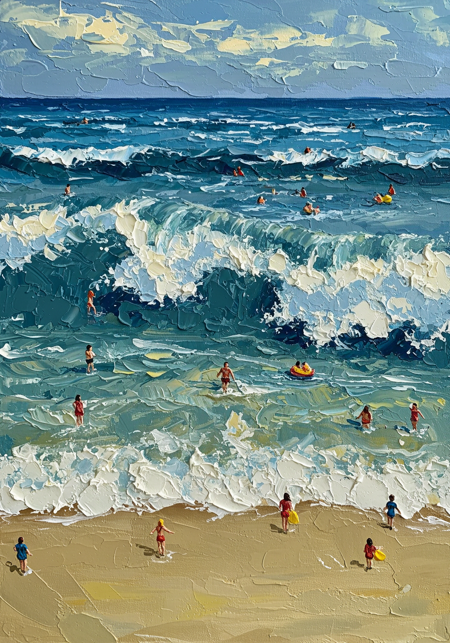 Praia da Marinha - Hand Painting 