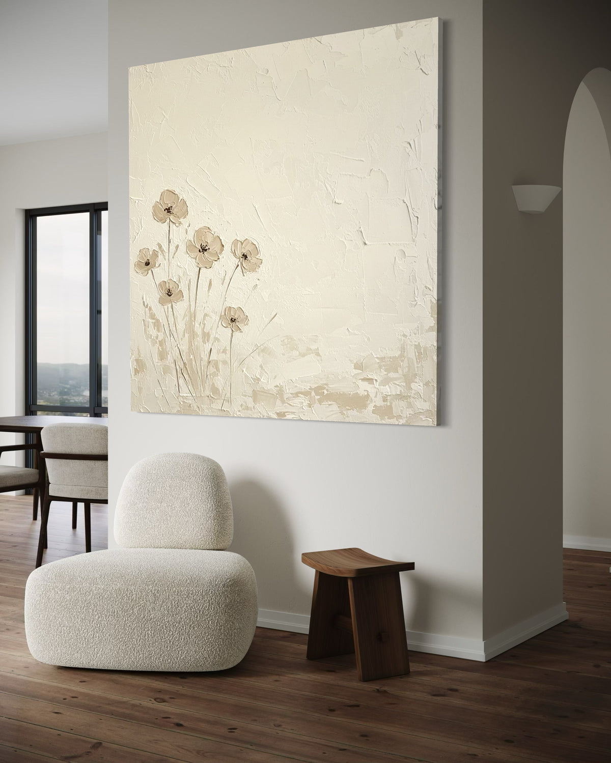 Quietude in Bloom - Hand Painting Arte de pared de lujo