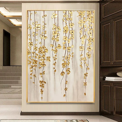 Rain of Golden Flowers - Hand Painting