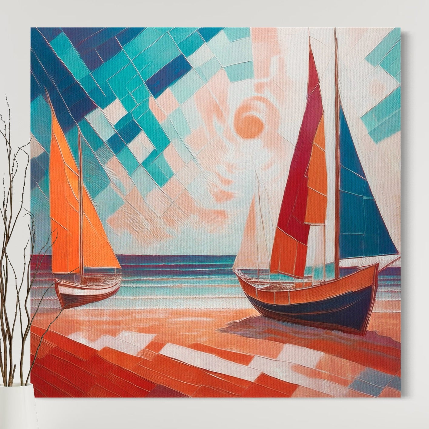 Scarlet Sails 4 Seascape Oil Paintings