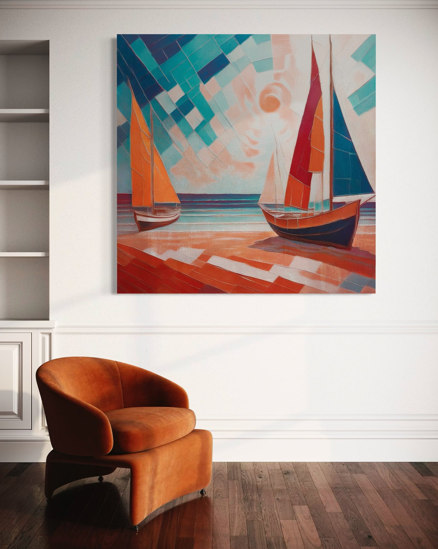 Scarlet Sails 4 Seascape Oil Paintings