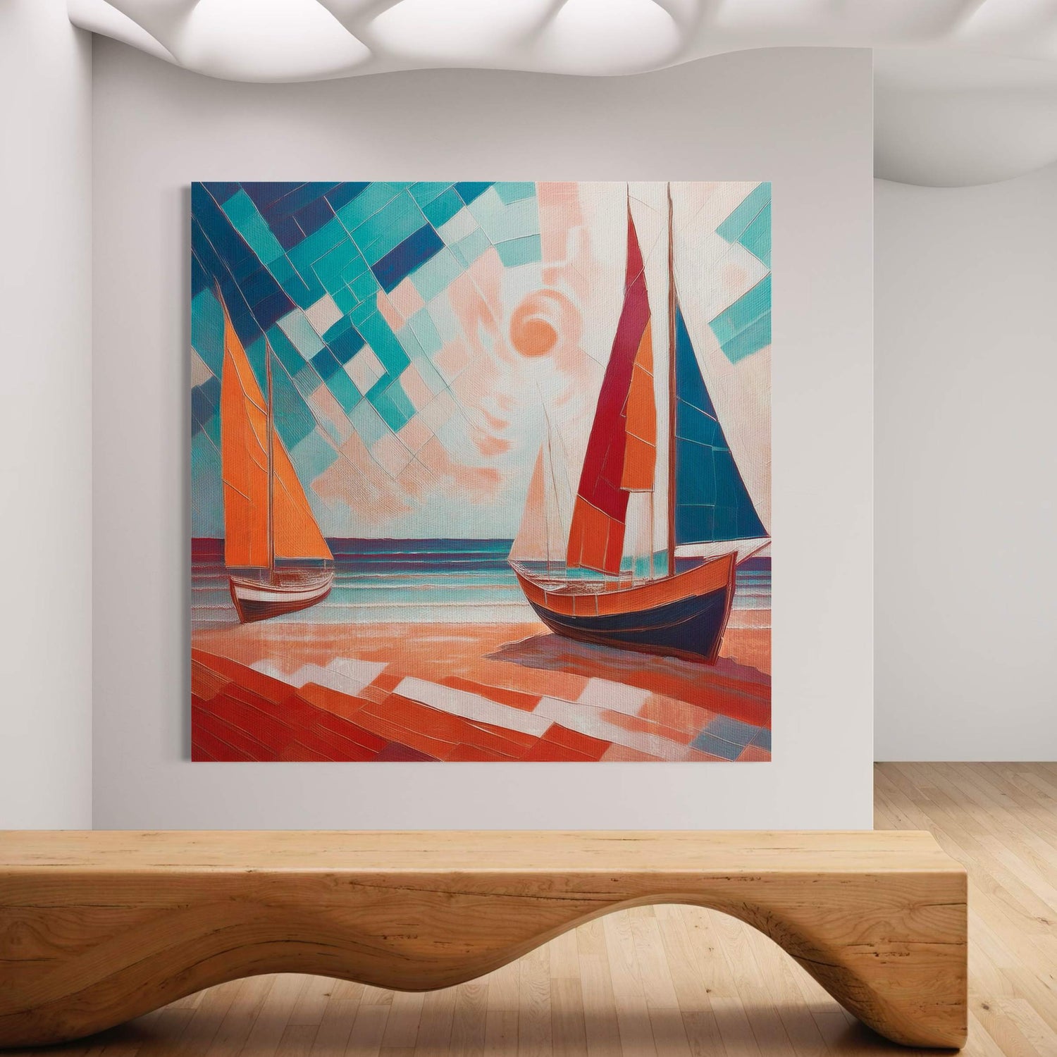 Scarlet Sails 4 Seascape Oil Paintings