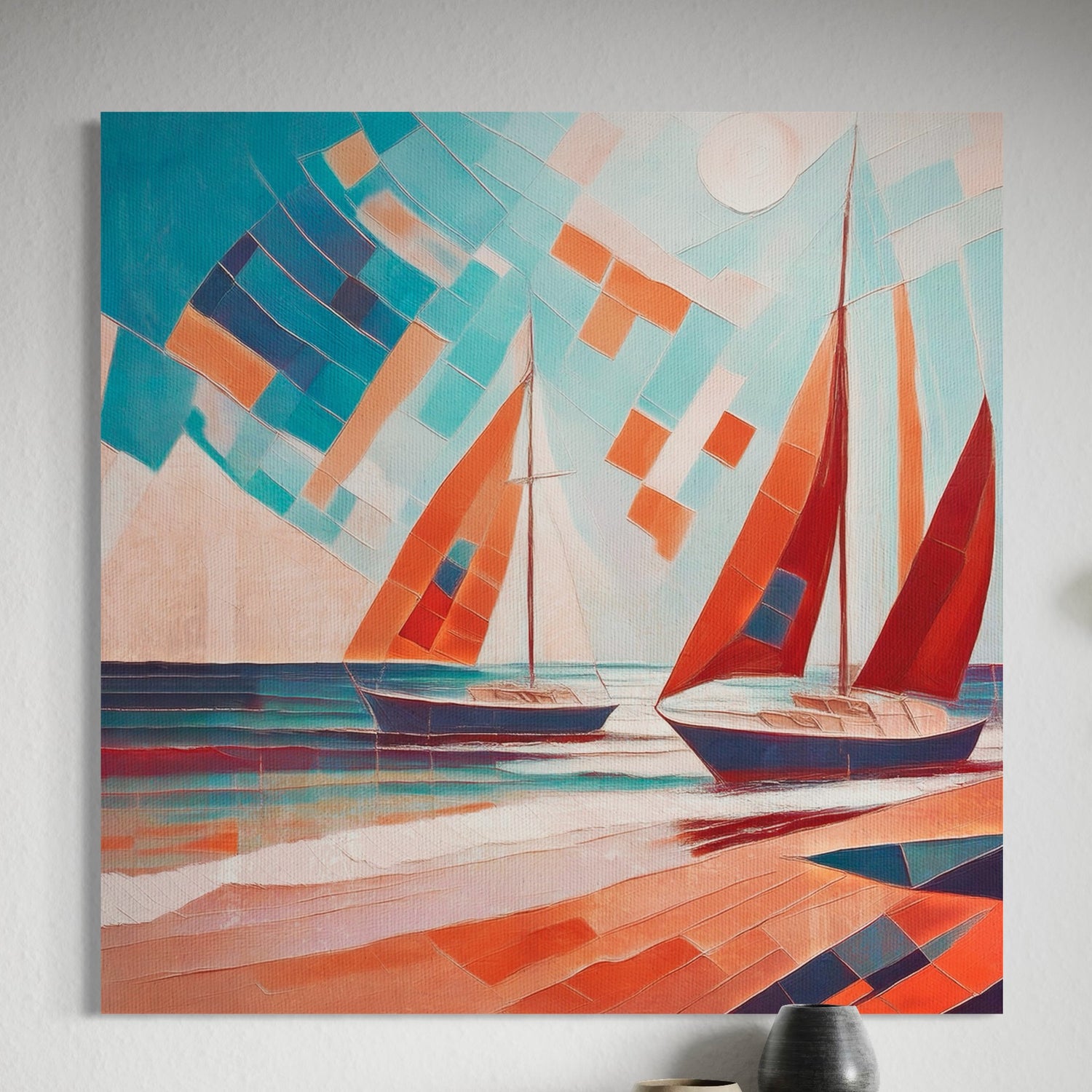 Scarlet Sails 5 Seascape Oil Paintings