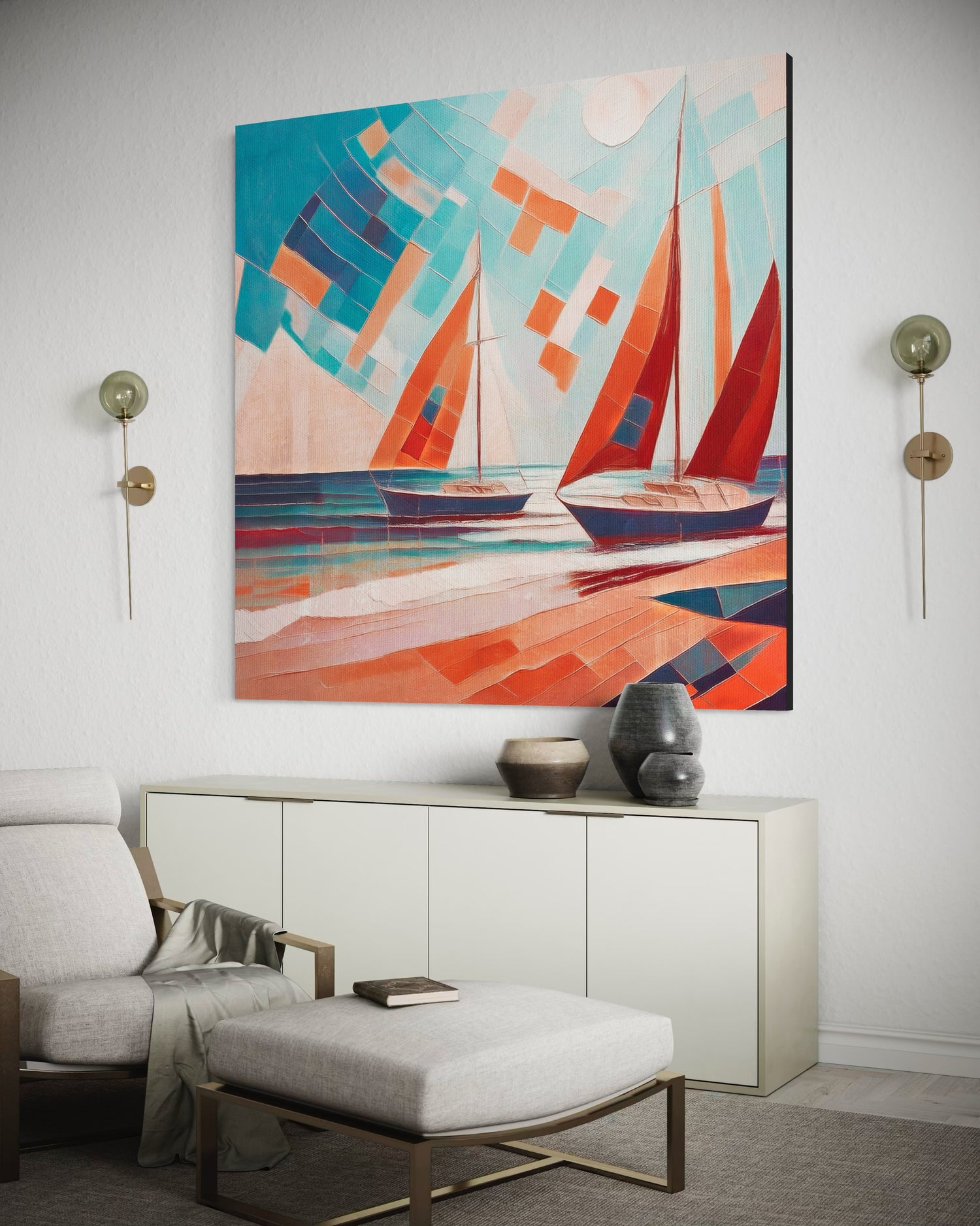 Scarlet Sails 5 Seascape Oil Paintings