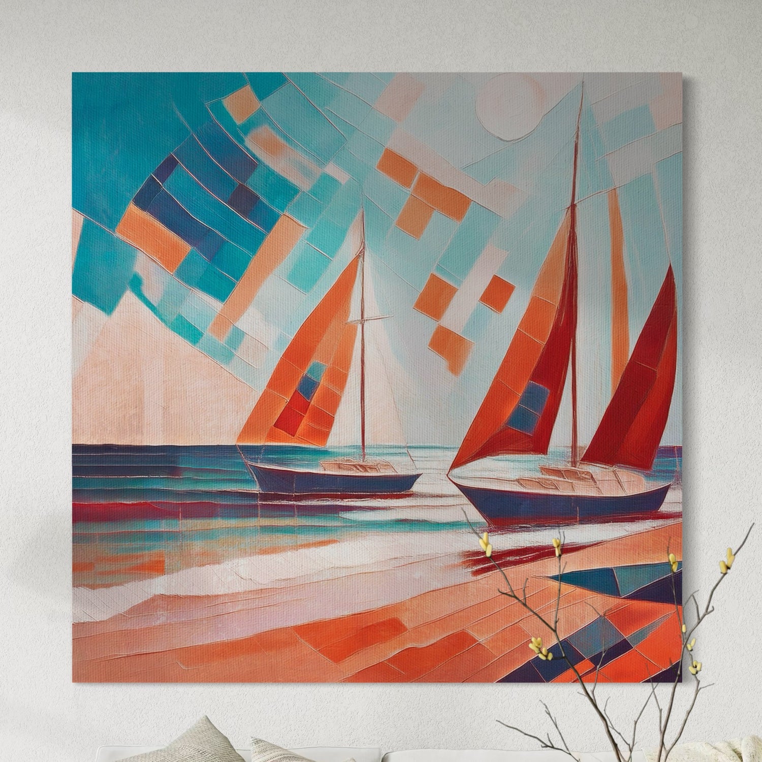 Scarlet Sails 5 Seascape Oil Paintings