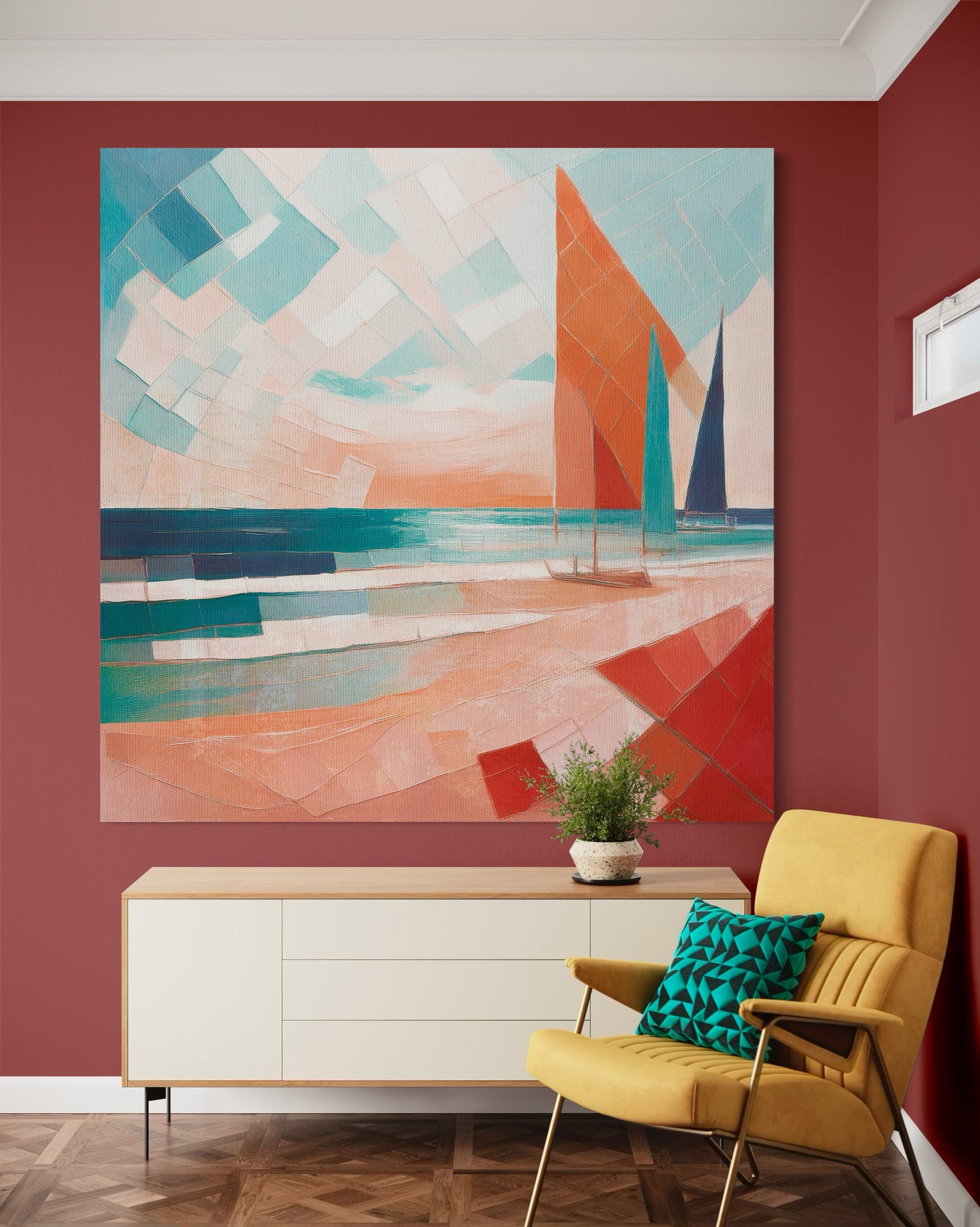 Scarlet Sails 6 Seascape Oil Paintings