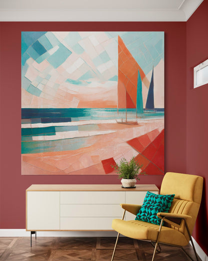 Scarlet Sails 6 Seascape Oil Paintings