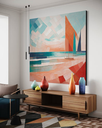 Scarlet Sails 6 Seascape Oil Paintings