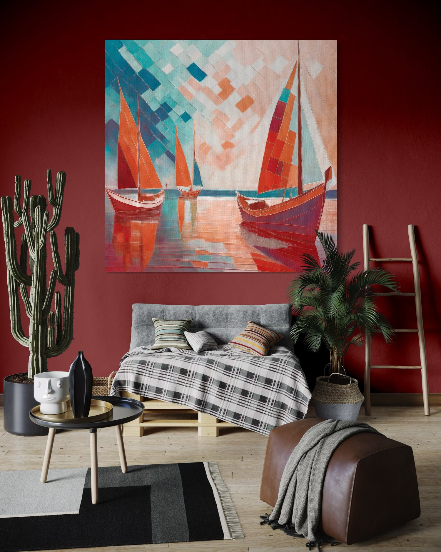 Scarlet Sails 2 Seascape Oil Paintings