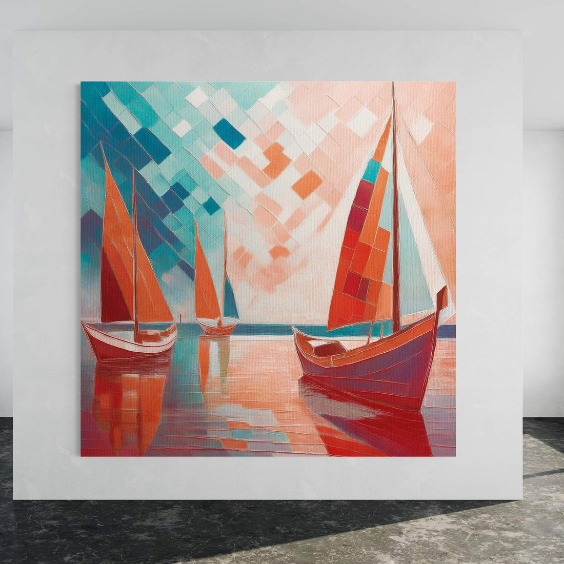 Scarlet Sails 2 Seascape Oil Paintings