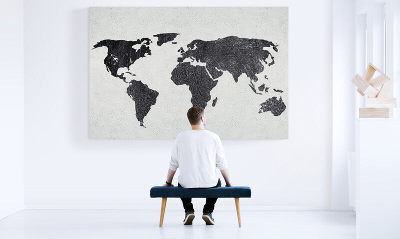 The World - Kline Collective Schwarz-Weiß-Gemälde