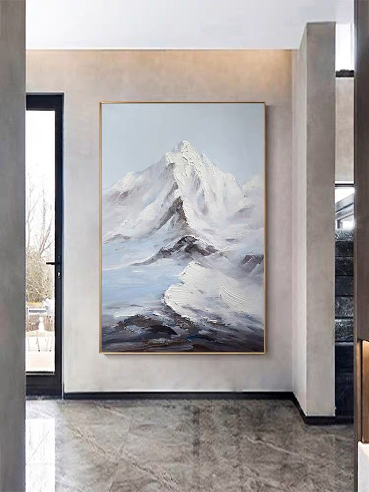 Snow Capped Mountain - Hand Painting