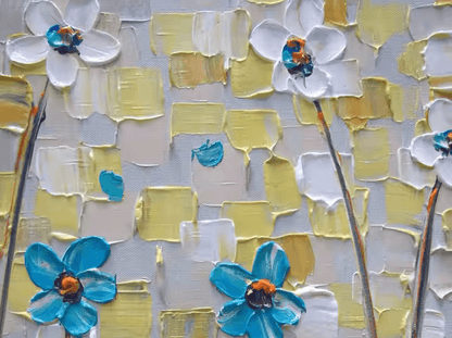 Garden of Textured Petals - Hand Painting