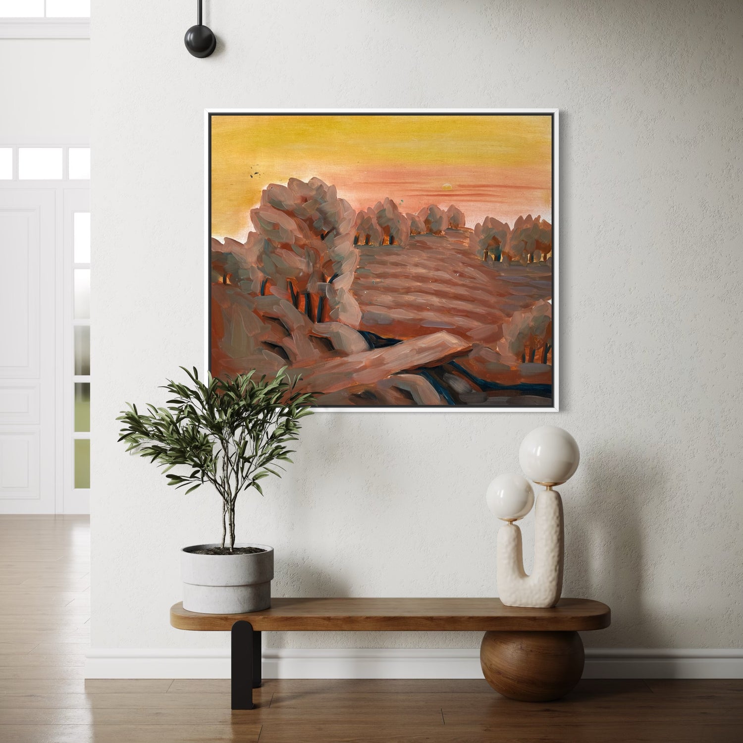 When the Sun Descends Lounge Wall Art