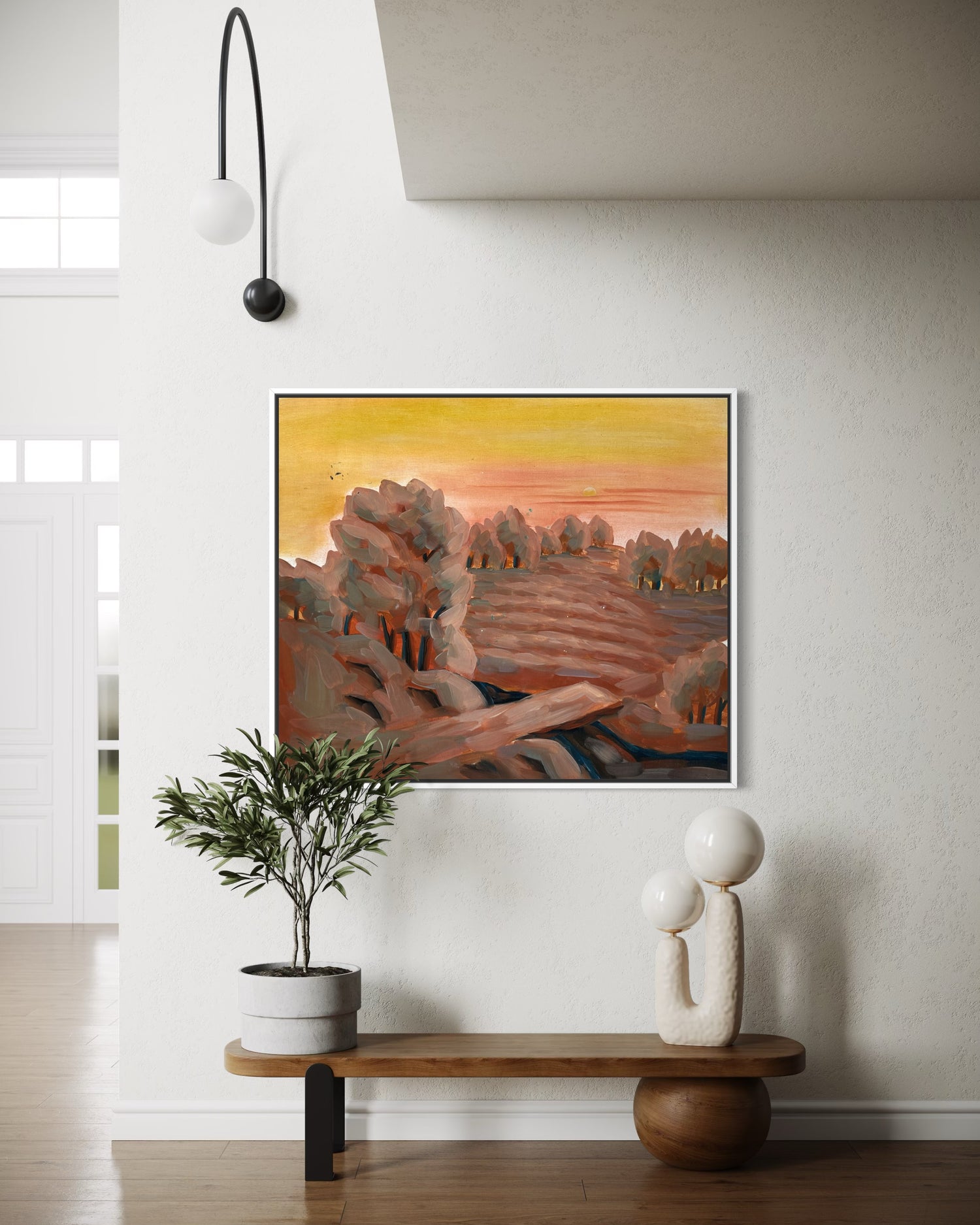 When the Sun Descends Lounge Wall Art