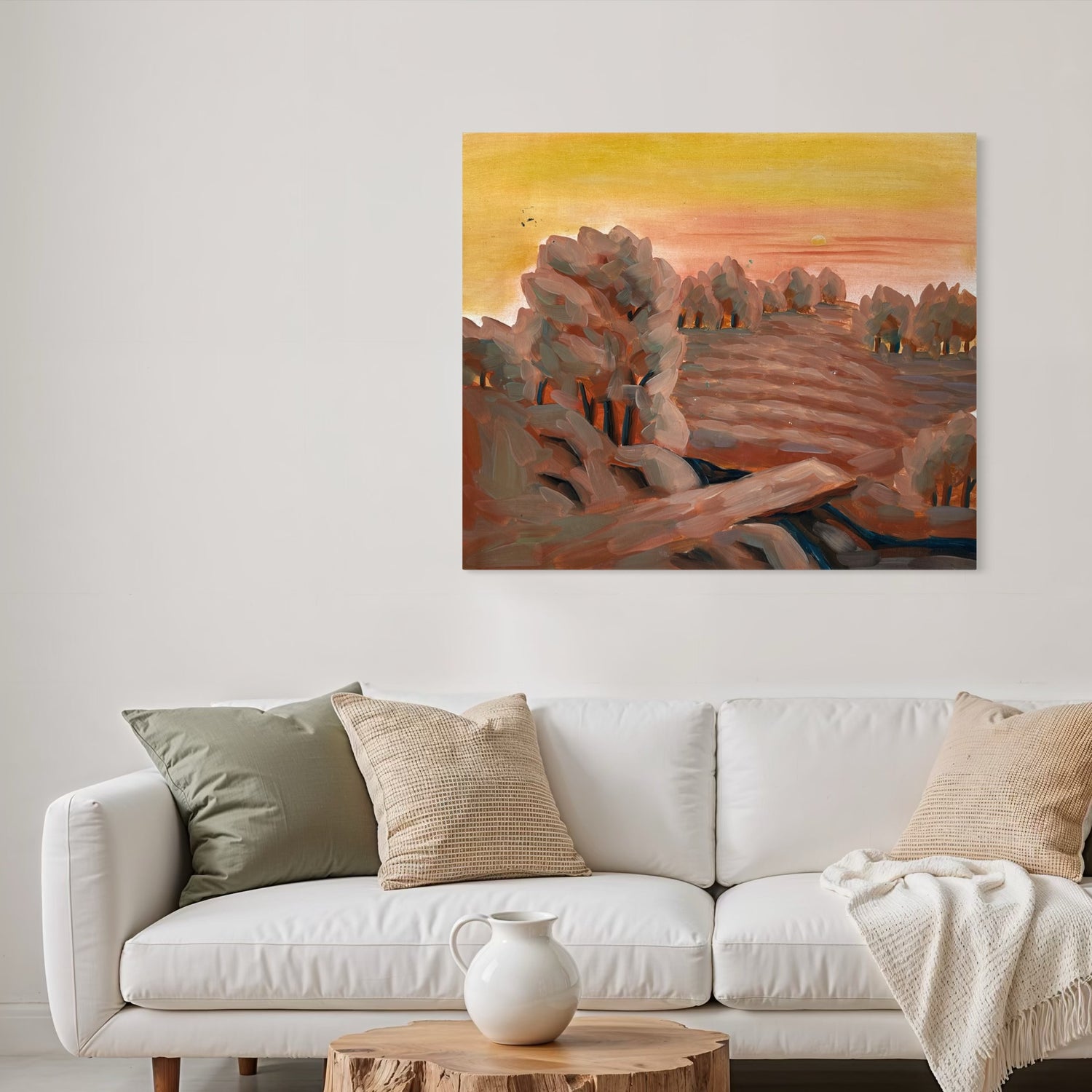 When the Sun Descends Lounge Wall Art