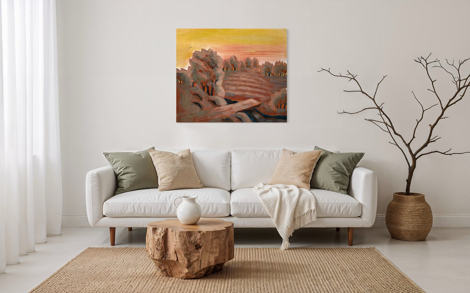 When the Sun Descends Lounge Wall Art