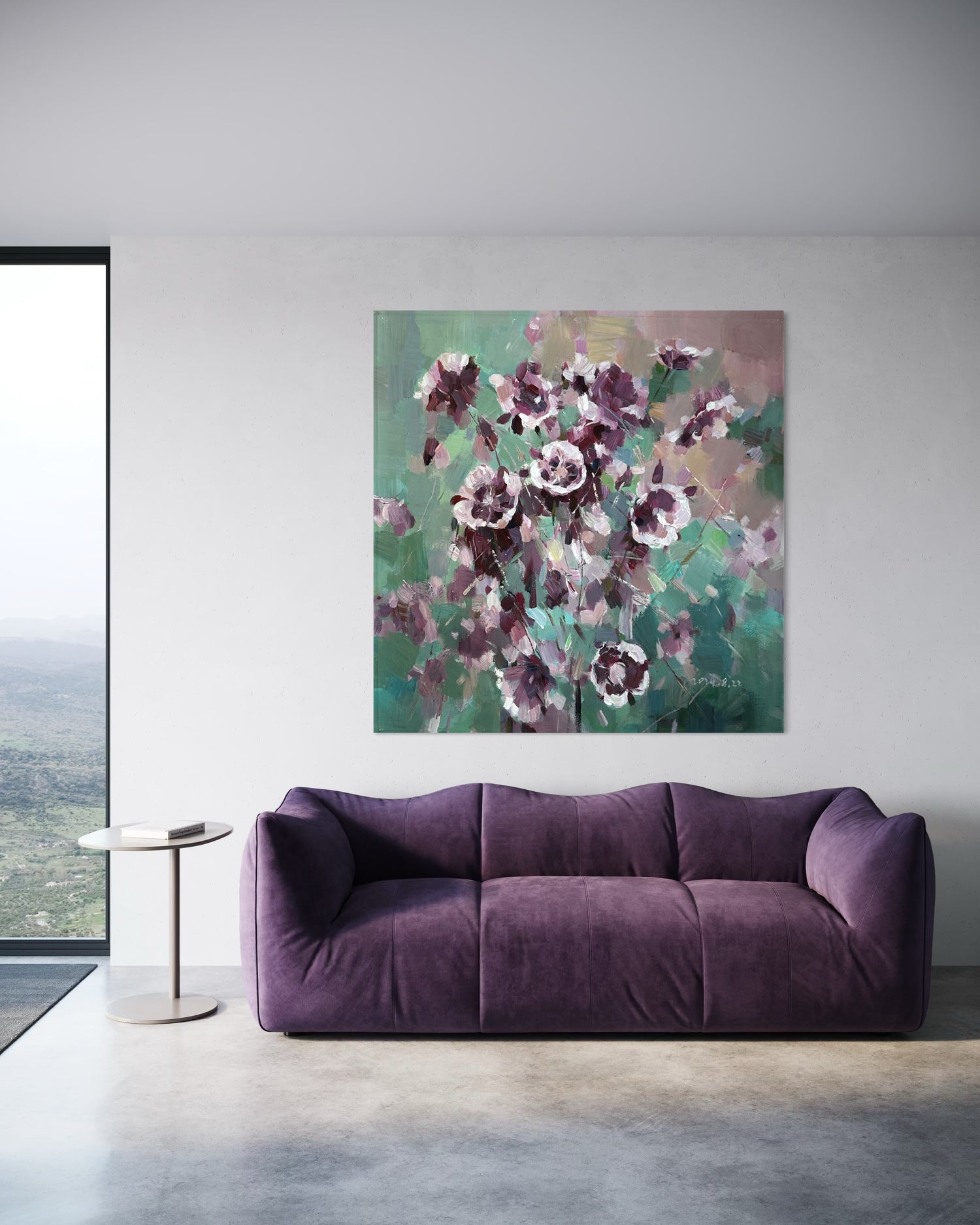 Whispers in Purple Lounge Wall Art