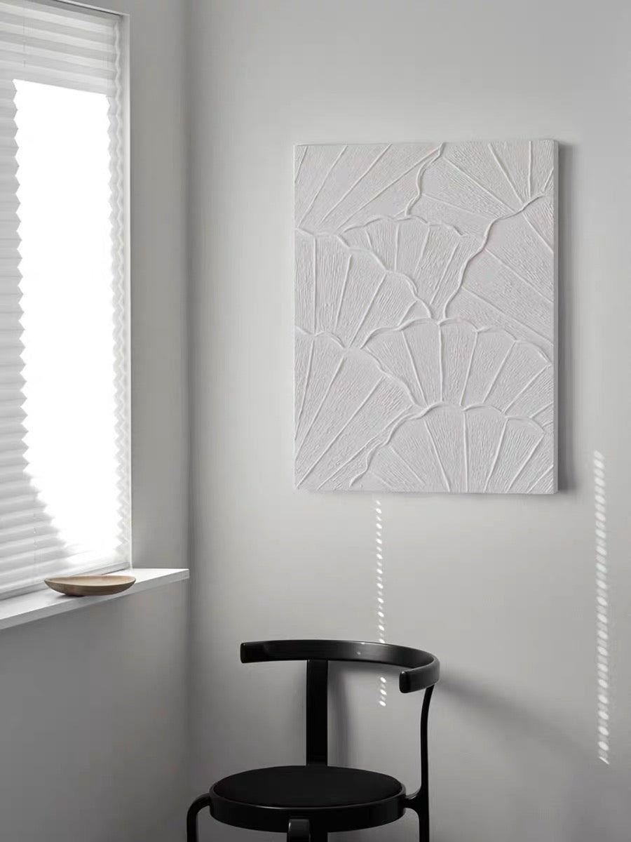 White Petals Weiße Wandkunst