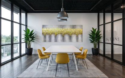 A Cascade of Yellow - Hand Painting