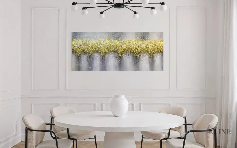A Cascade of Yellow - Hand Painting 