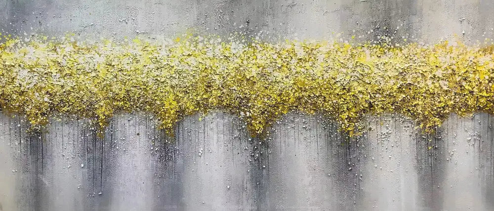 A Cascade of Yellow - Hand Painting