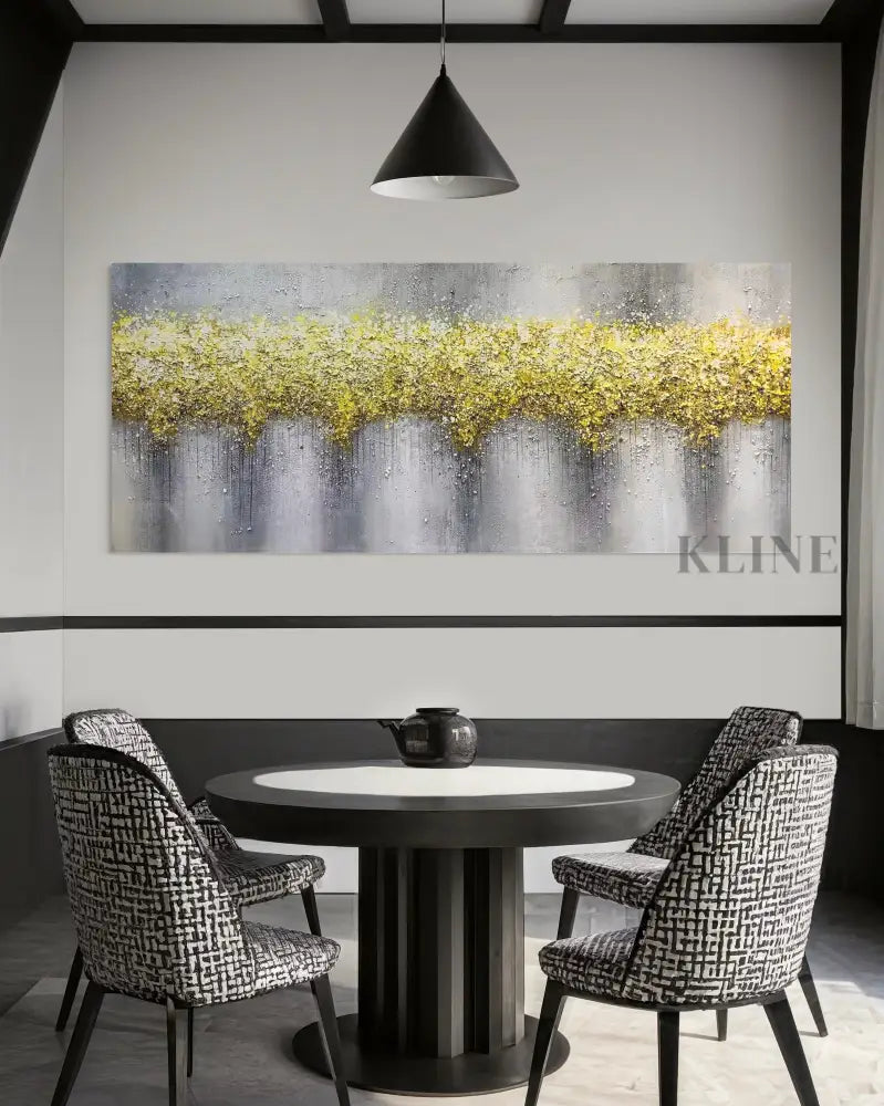 A Cascade of Yellow - Hand Painting