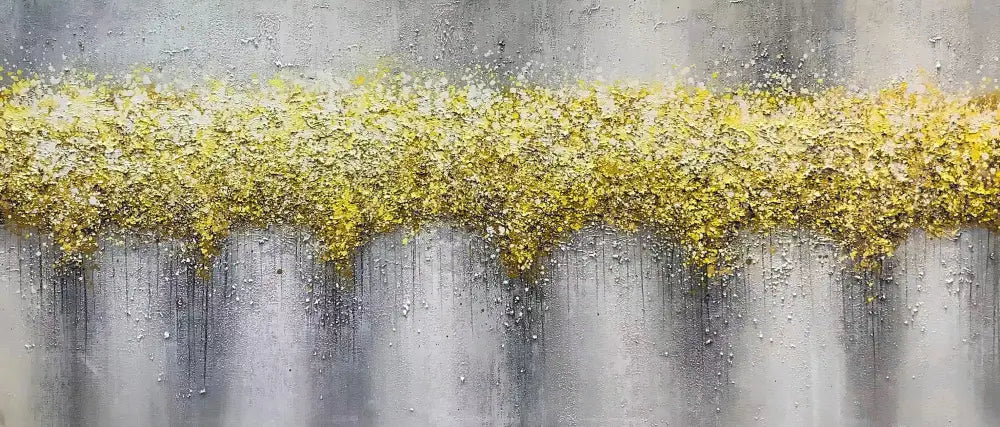 A Cascade of Yellow - Hand Painting