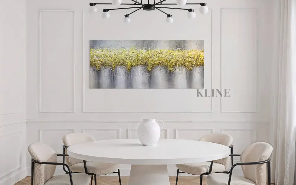 A Cascade of Yellow - Hand Painting