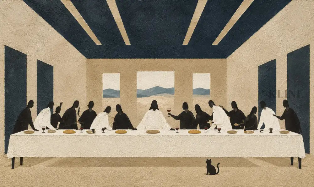 A Minimal Last Supper II - Hand Painting