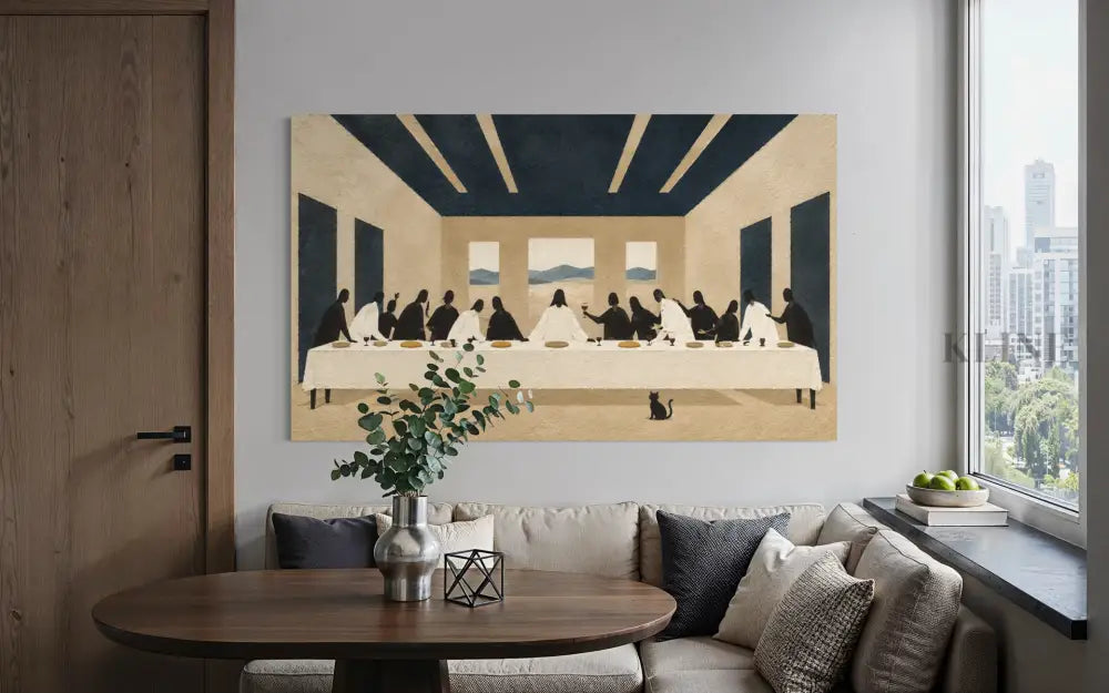 A Minimal Last Supper II - Hand Painting 