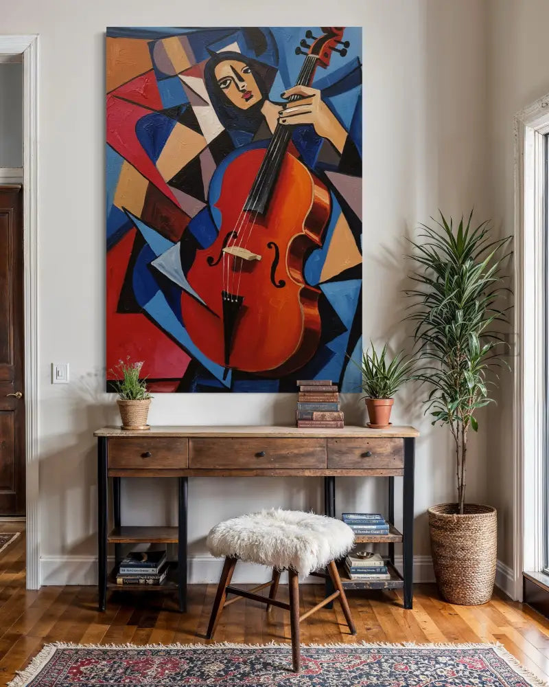 Abstract Cello - Hand Painting 