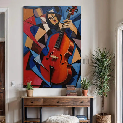 Abstract Cello - Hand Painting