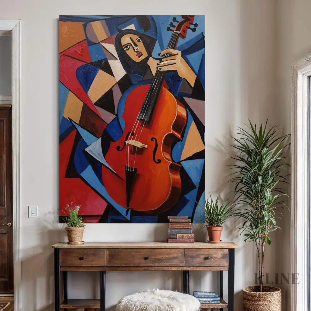 Abstract Cello - Hand Painting