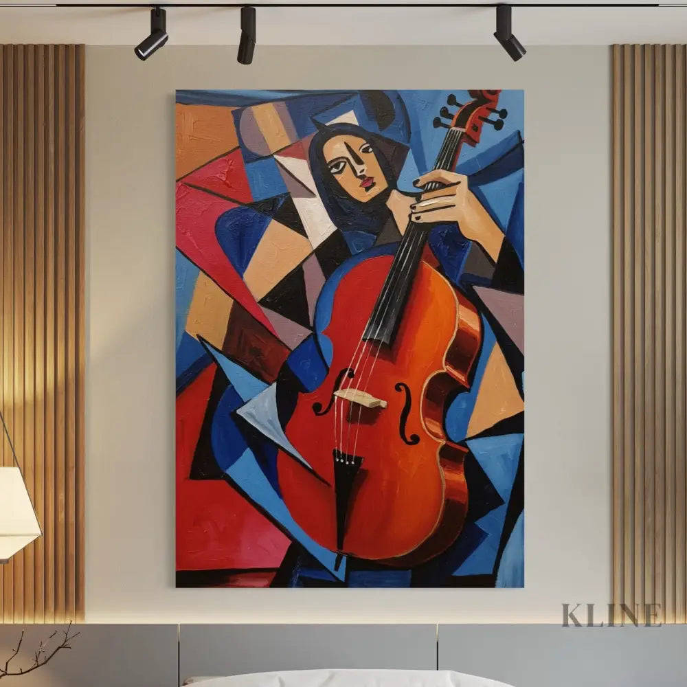 Abstract Cello - Hand Painting