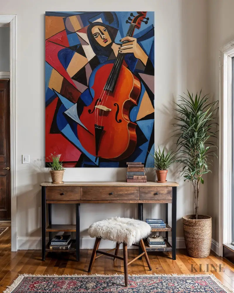 Abstract Cello - Hand Painting