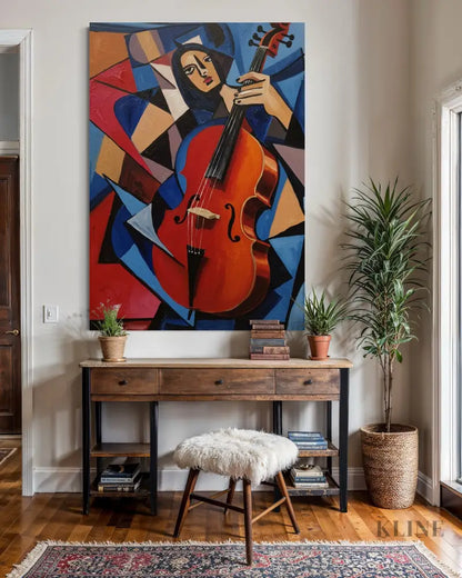 Abstract Cello - Hand Painting