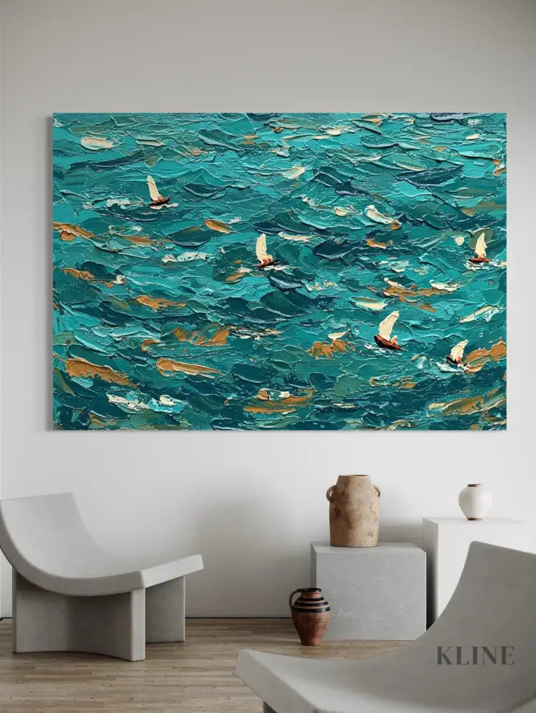 Abstract Current - Hand Painting