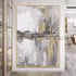 Abstract Gold and Grey - Hand Painting